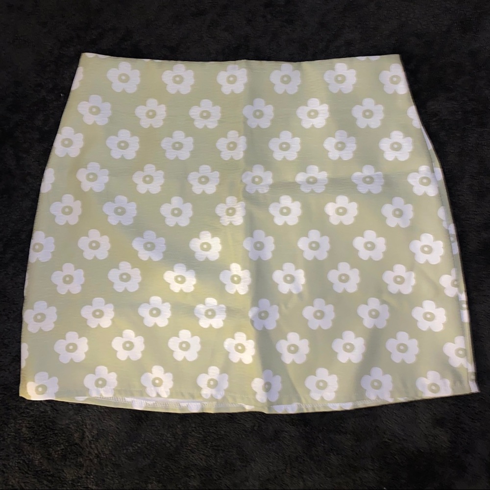 Green Floral Skirt